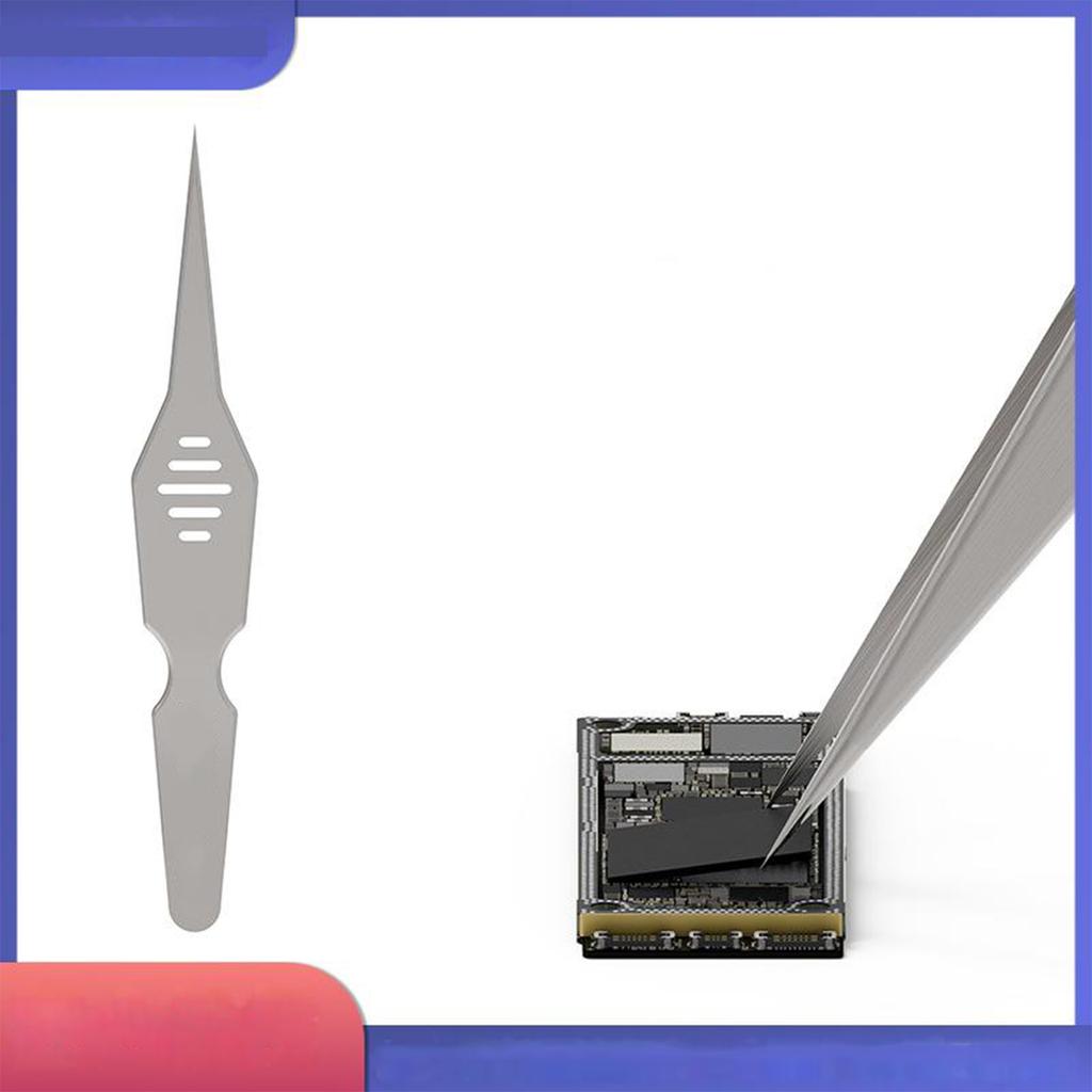 Professional Corrosions Resistant Alloy Steel Tweezers Wide Body Design Enhanced Grip for Electronics Repairing Tasks