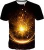 T-shirt Estiva da Uomo in Poliestere 3D Asciugatura Rapida Traspirante Manica Corta T-shirt Casual Colore Tie Dye T-shirt Estiva