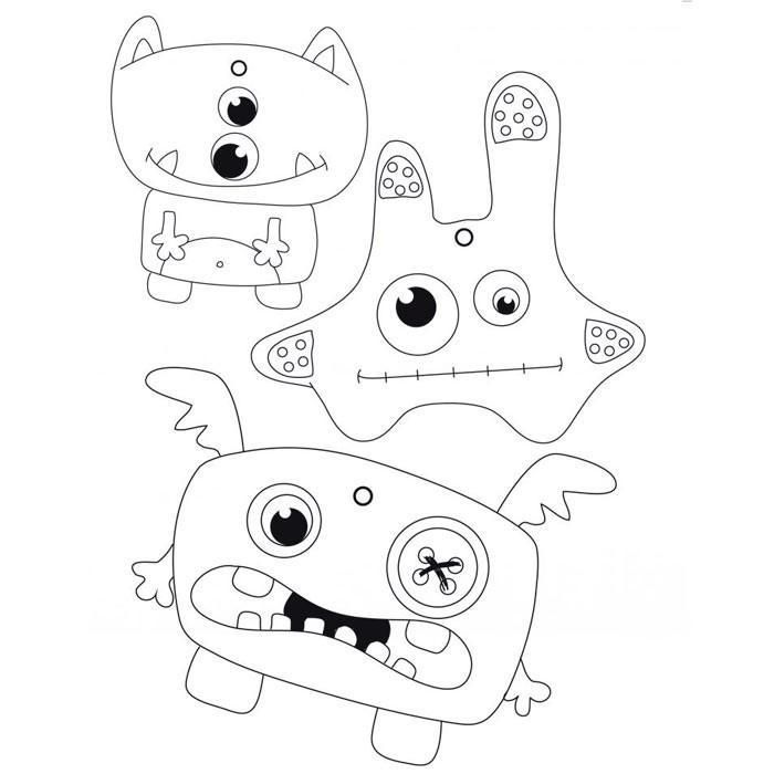 Kit Plastique Dingue pour 6 Porte-clés Monstres