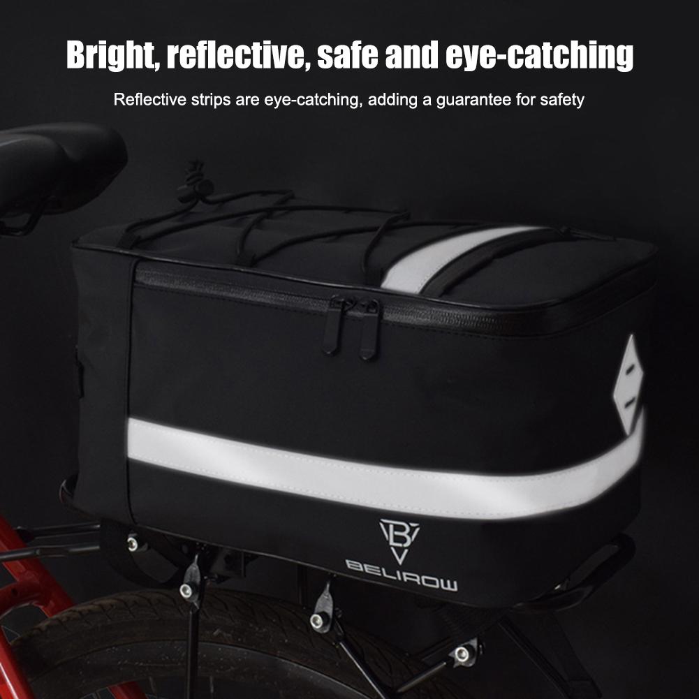 Portable Bicycle Piggyback Bag Waterproof Bike Bags Rear Multifunctional Luggage Carrier Bag for Bike for Traveling Accessories