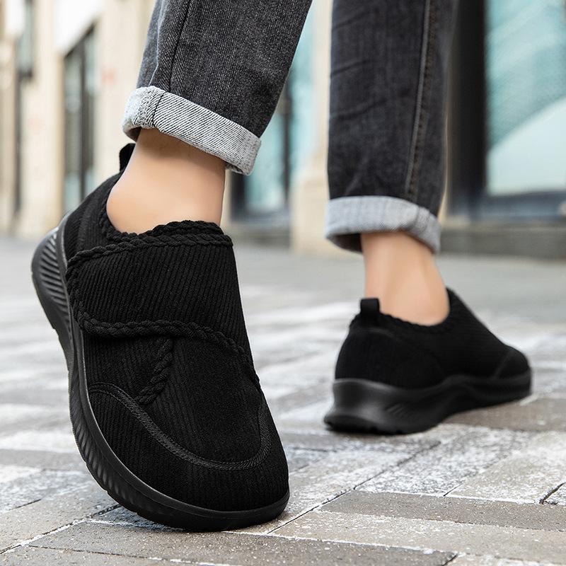 Herbst und Winter neue breite Passform, Samt, warme und verbreiterte Rehabilitationsschuhe, Spezialschuhe für dicke Füße und geschwollene Füße, Wanderschuhe