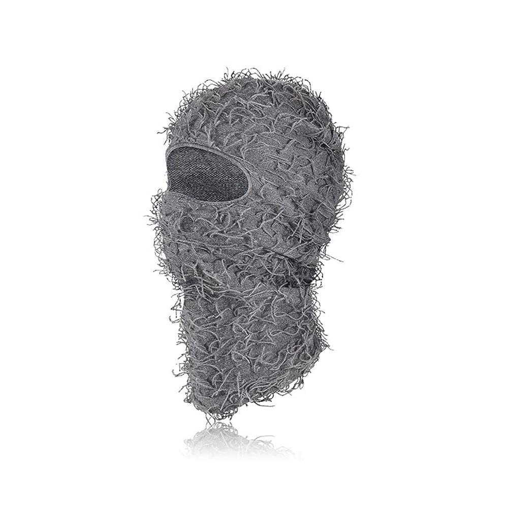 Balaklafa hat for men and women, funny acrylic knitted yarn head cover, outdoor skiing thermal mask