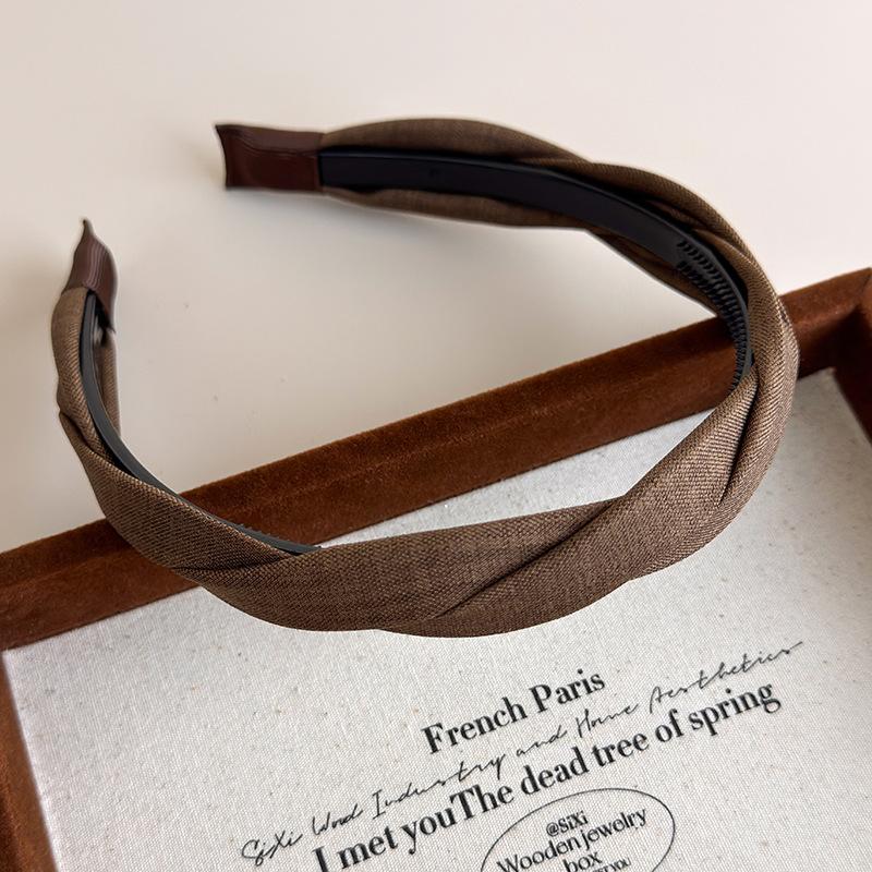 Solid Fabric Wrap Headband for Women Girls Sweet Elegant Headband Simple Hair Hoop Head Band Hair Ornament Fashion Accessories