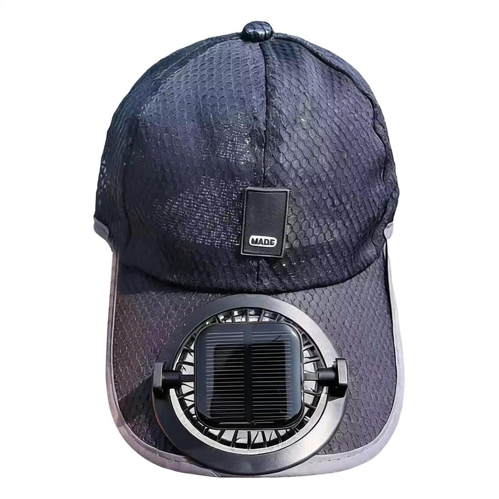 Summer Adjustable Solar Hat With Solar Fan Outdoor Sunhats Sunscreen Sunshade Hats Sun Block Baseball Hat UV Block Sunhat