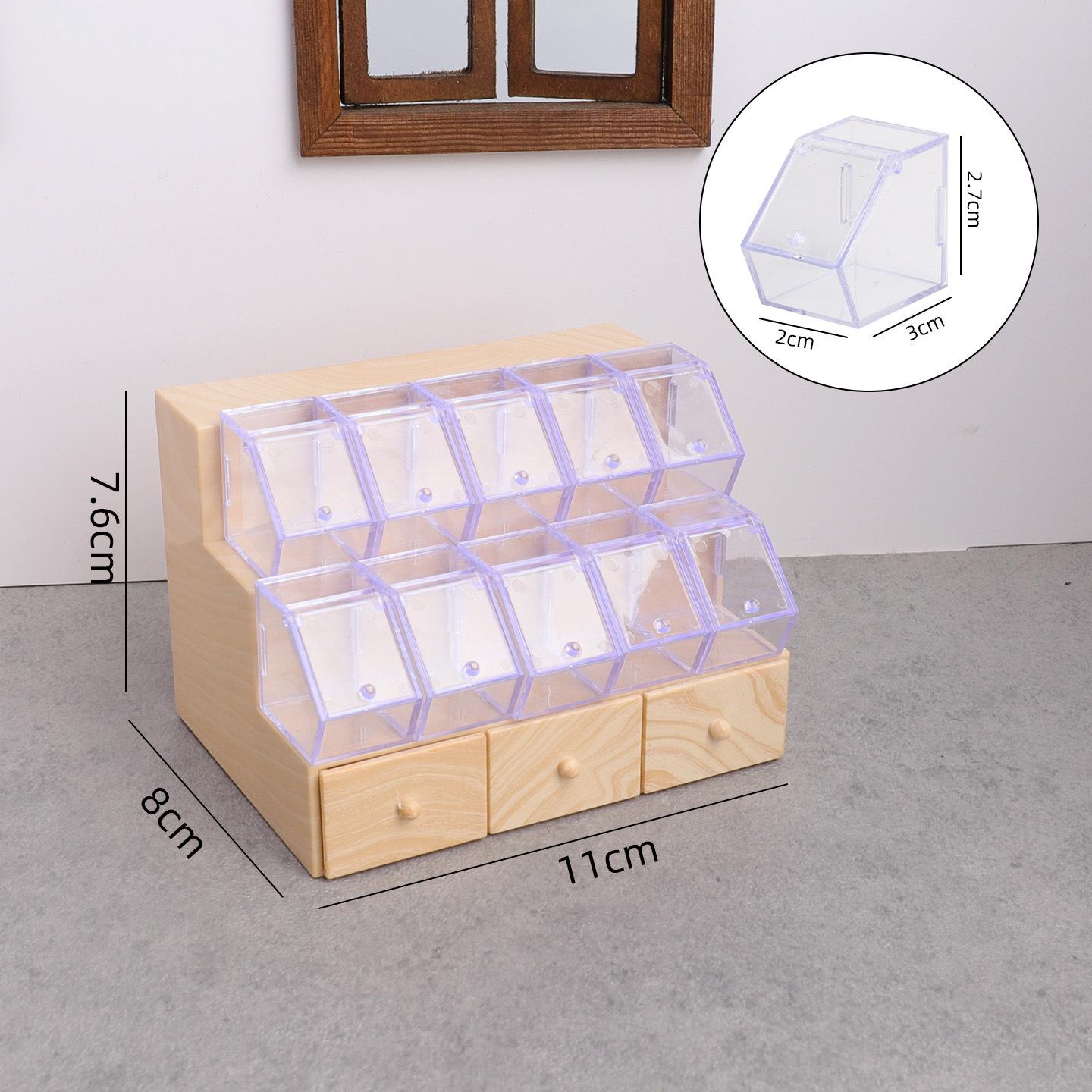 Dollhouse Miniature Candy Display & Storage Rack with Small Accessories