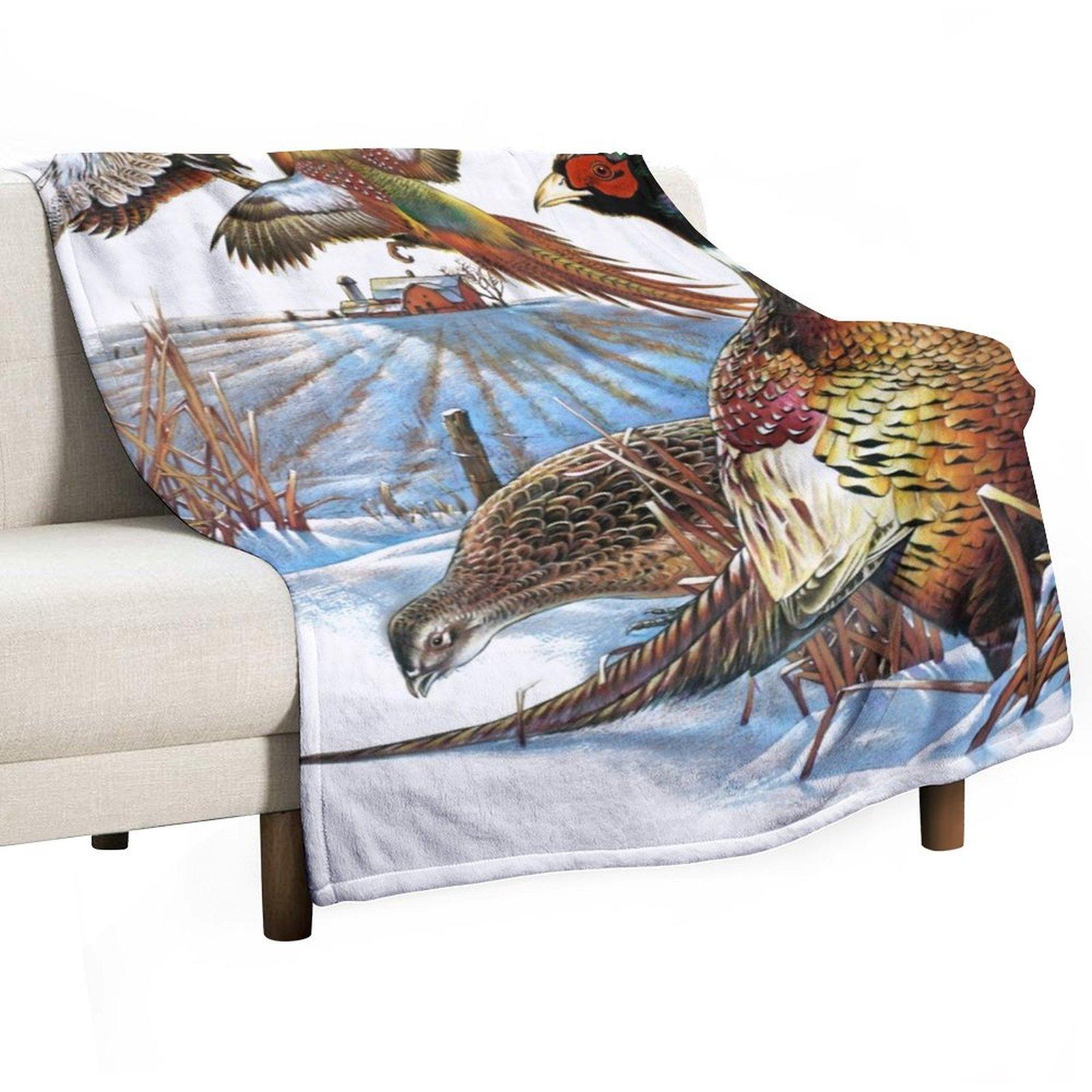 

Pheasant Farm Throw Blanket Sleeping Bag Baby Furry Summer Blankets 30x40in