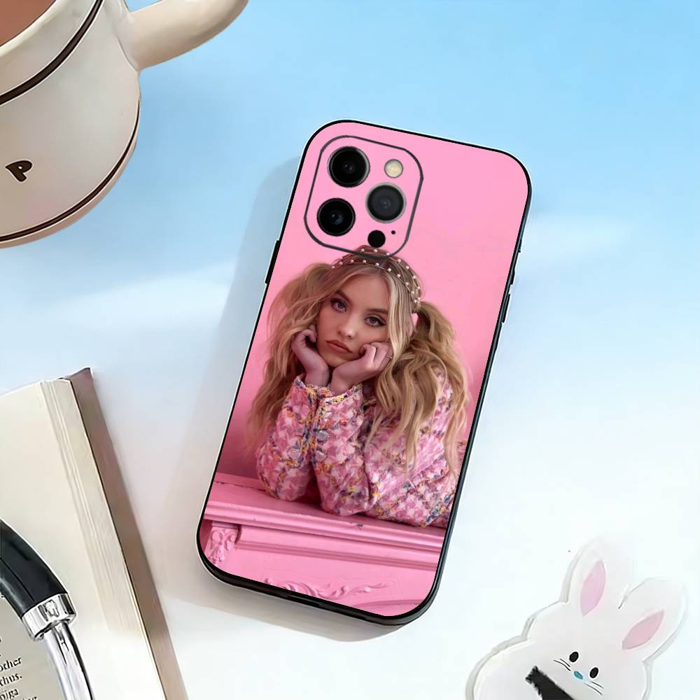 S-Sydney S-Sweeney Phone Case For iPhone 17,16,15,14,13,12,11 Plus,Pro Max,XS,Soft Silicone Black Cover