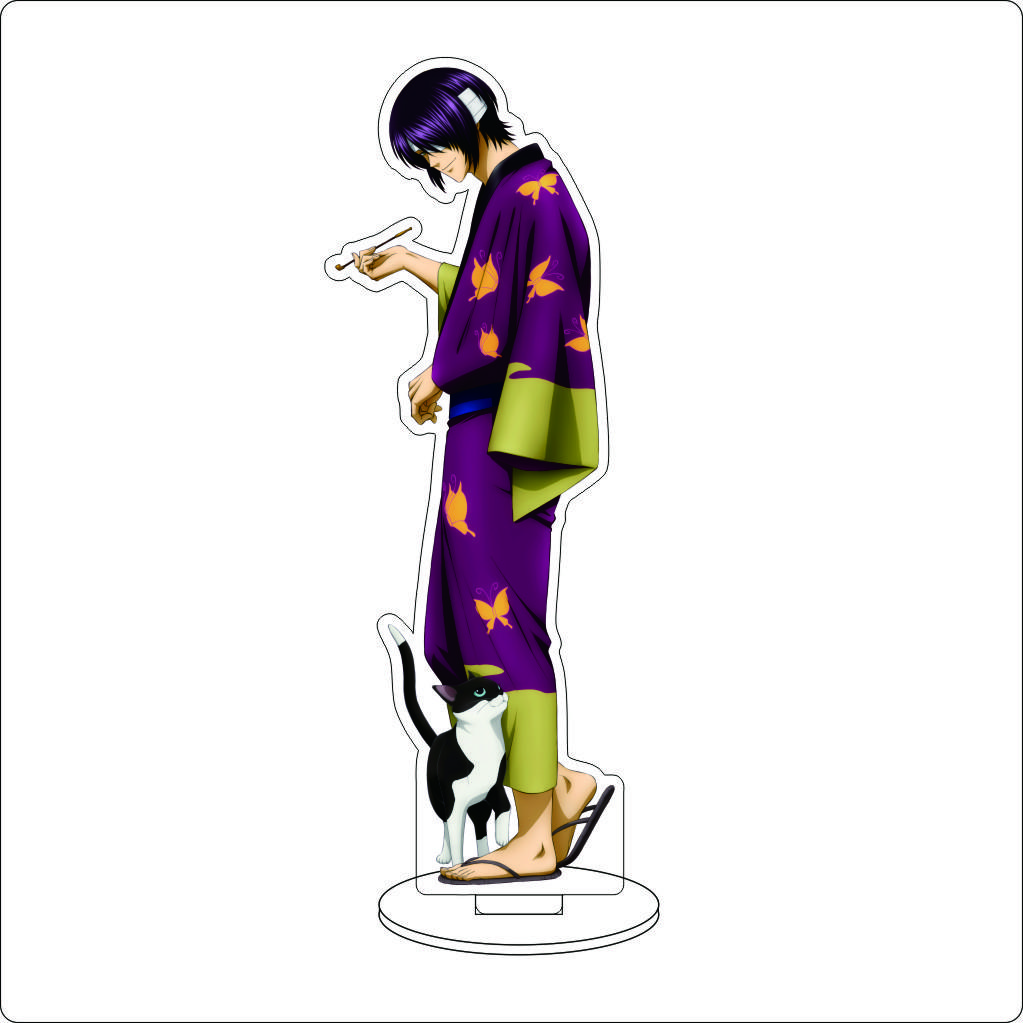 16CM Anime Gintama Cosplay Acrylic Stand Ornaments Kagura Kondou Isao Katsura Kotarou Sakata Gintoki Figure Stand Gifts