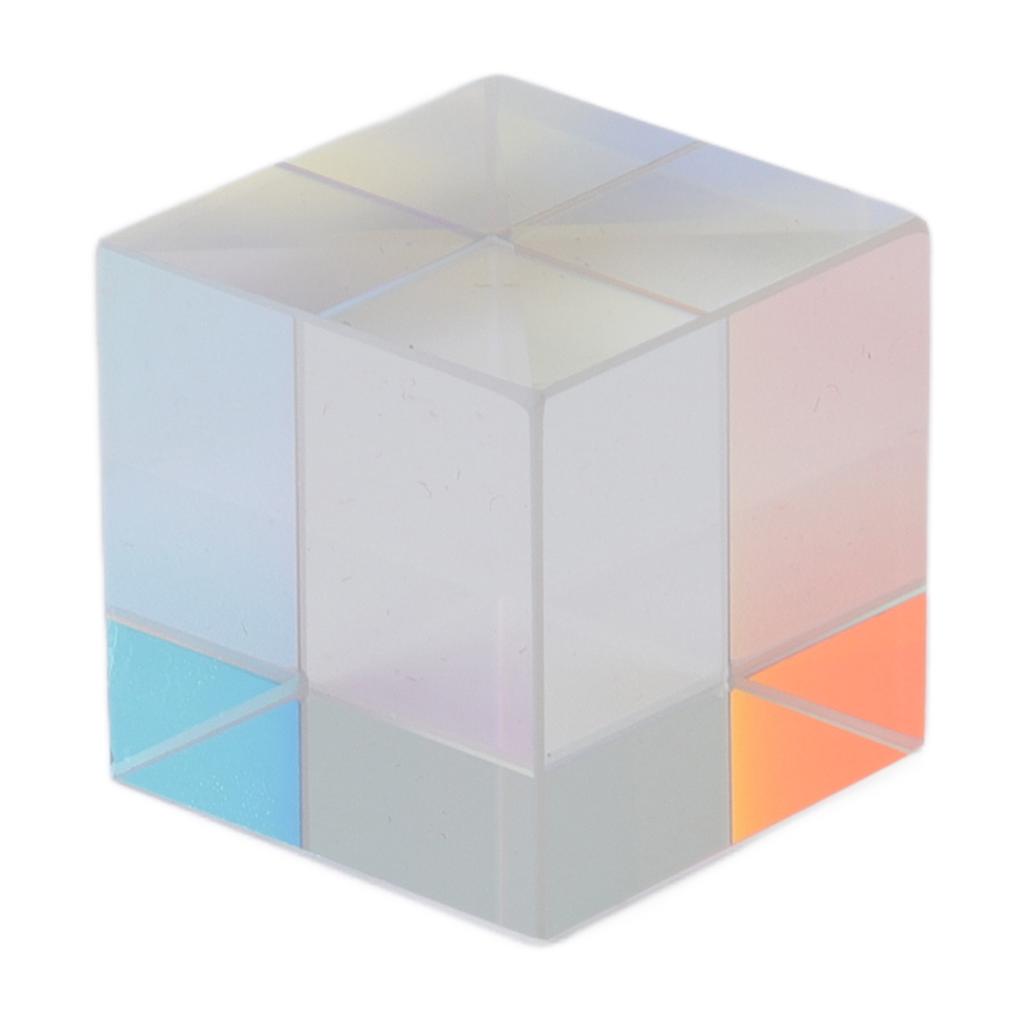 Prism Cube Optical Glass RGB Dispersion Color Cube Sun Catcher X Cube Prism Birthday Gift 20x20x20mm 0.8x0.8x0.8in
