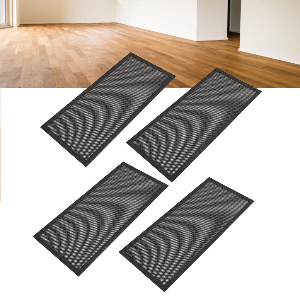 4 Stück Magnetische Bodenregister-Lüftungsgitterabdeckungen 5,5x12 Zoll Magnet PVC-Lüftungsgitternetz für Wand Decke Boden zum Auffangen von Schmutz Haaren