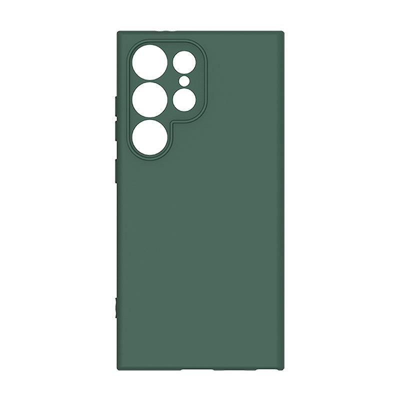 Suitable for S25 Ultra Anti-liquid Silicone Mobile Phone Case Samsung S26FE Solid Color Silicone S25 Inner Flocking