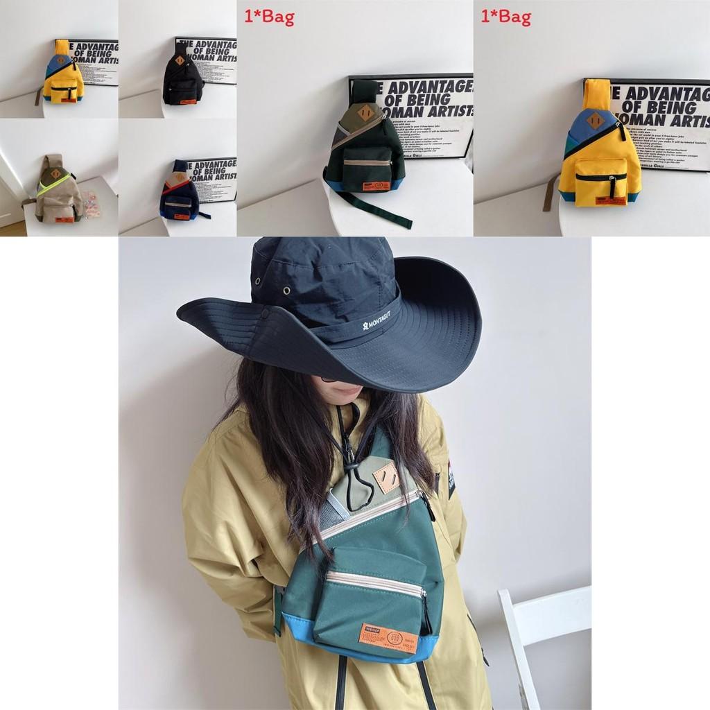 Moderne Kinder Canvas Brusttasche mit geometrischem Muster für den täglichen Gebrauch und die Schule