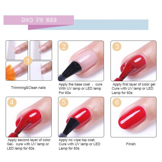 10 ml Schnelltrocknend Sichere Inhaltsstoffe Mehrere Farben Nagellack Temperaturverlaufsänderung Gel-Nagellack Nagelzubehör