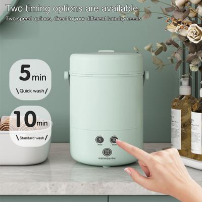 3.8L Underwear Socks Mini Washing Machine One-Button Control Timer Function Energy-saving Low Noise Portable Travel Washer