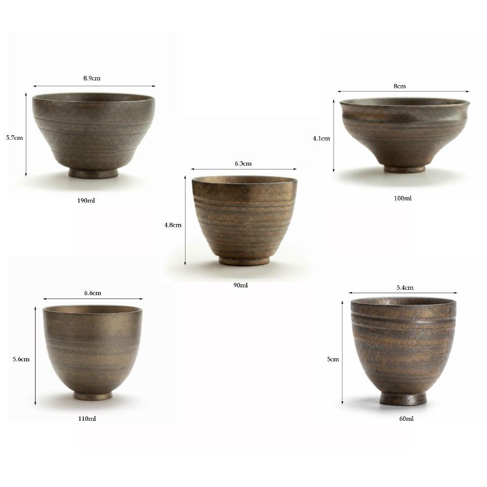 Ancient Style Japanese Style Tea Cup Iron Glaze Handmade Tea Cup Ceramic Tea Cup  for Tea Making