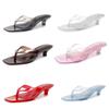 Sandali da Donna con Punta Quadrata Moda Occhiali da Vino Cristallo Gelatina Pantofole