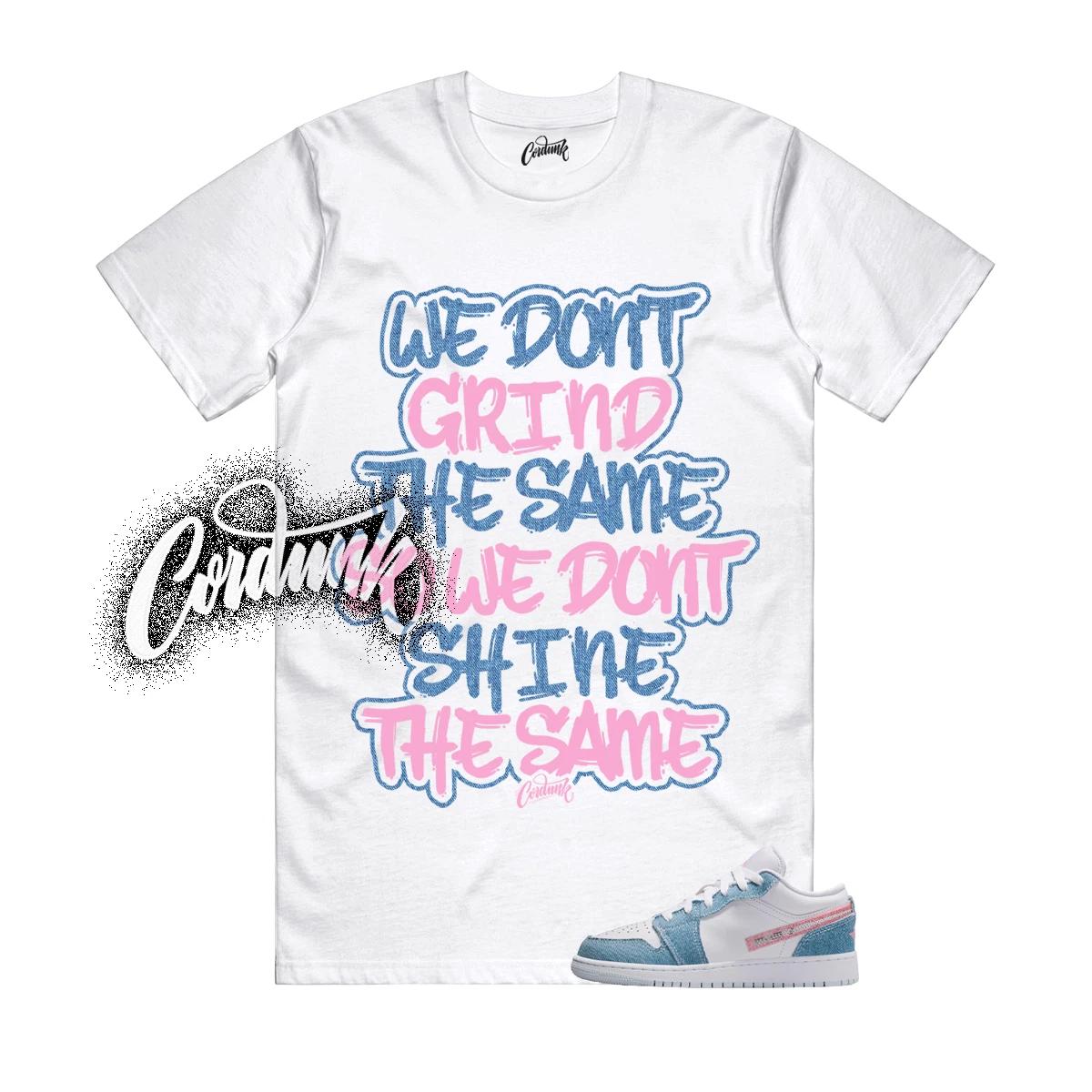 1 Cobalt Bliss Denim White Pink Glow Low T Shirt Match DIFF 2XL