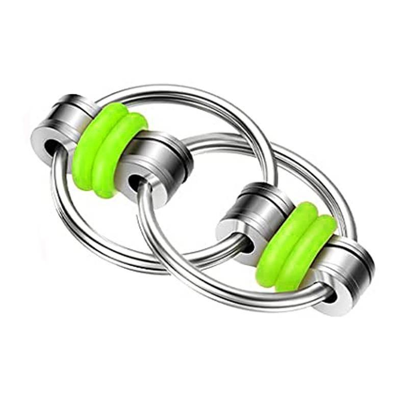 

Hand Keyrings Cube Spinner Stress Focus Toys Keychains Decompression Green