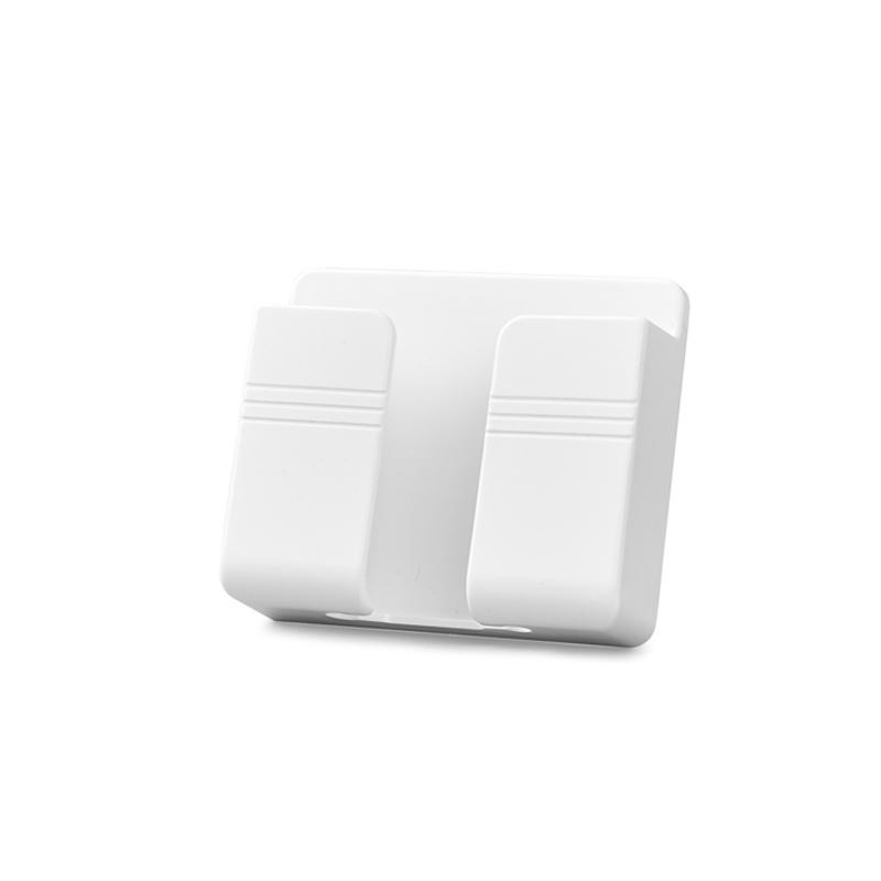 

Настенный держатель для телефона, многофункциональная стойка для хранения, подставка для телефона с самоклеящейся зарядкой и местом для хранения вещей для iPhone и Android