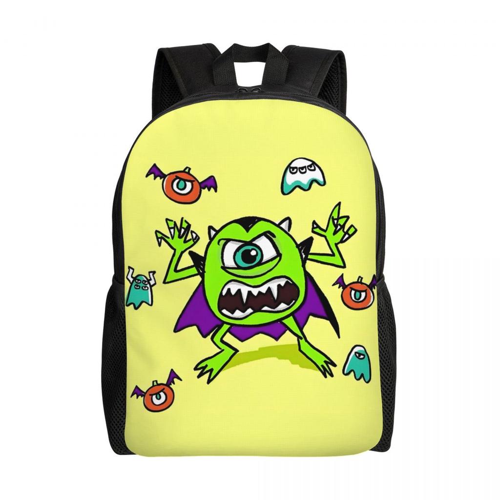 Zaino Mike Wazowski Uomo Donna Casual Borsa per Libri per College Scuola Borse Mostro Carine