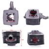 DIY Chain Tensioner Fit 80cc Engine Motor Cylinder Piston 40mm 2 In1 Racing Reed Valve Muffler Pipe For Engine Motorized Bike
