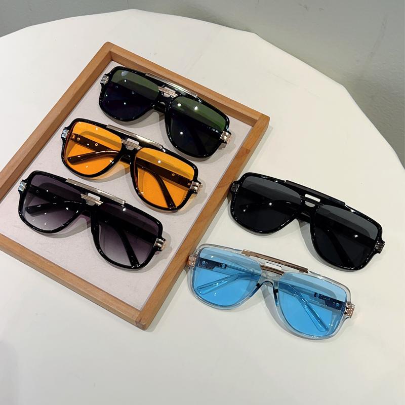 Vintage Pilot Sunglasses Men New Fashion Double Bridge Casual Shades Women Trendy Luxury Brand Design Sun Glasses