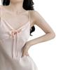 Solid Color Sexy Pajamas Women's Ice Ribbon Chest Pad Suspender Pajamas 1011 New Silk Loungewear Available
