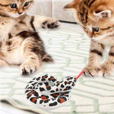 Interactive Cat Toys Snake Design Realistic with Catnip Bite Resistant Relieve Boredom Teeth-grinding Soft Plush Cat Toys