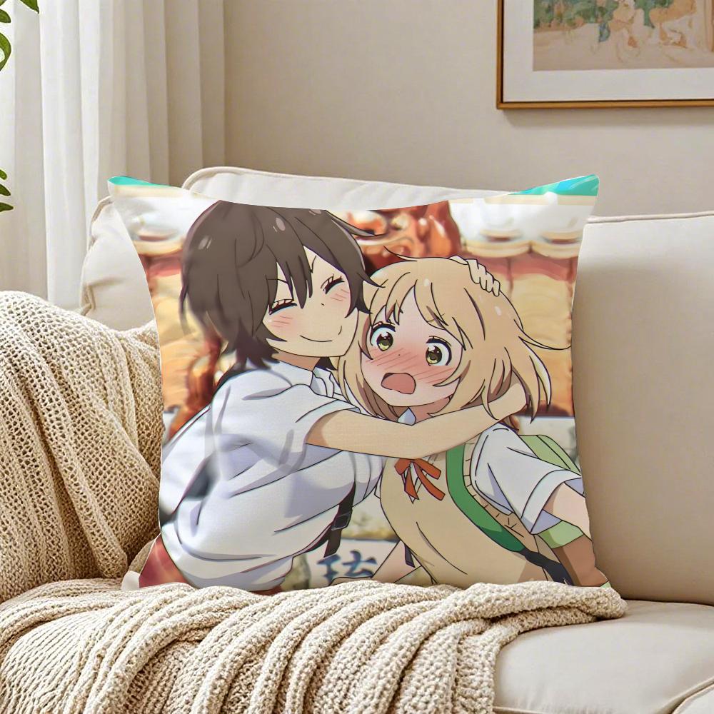 Sweet Yuri Japanese Manga AAsagao to Kasesan Cushion Cover Pillowcase Antidustmite living Room Sofa Decor Cushion Room