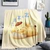 1PC Pompompurin Print Flannel Blanket, High quality All Seasons, Home Decor, Warmth and Comfort, Perfect for Christmas Gifts