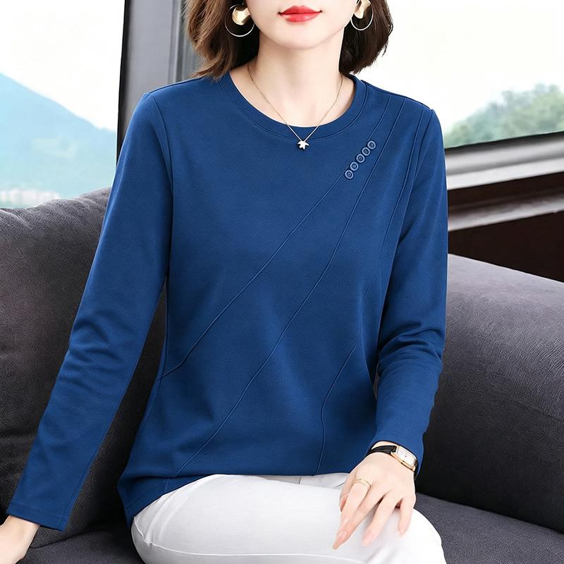 Women S Long Sleeve Crew Neck T Shirt Loose Fit Casual Basic Top