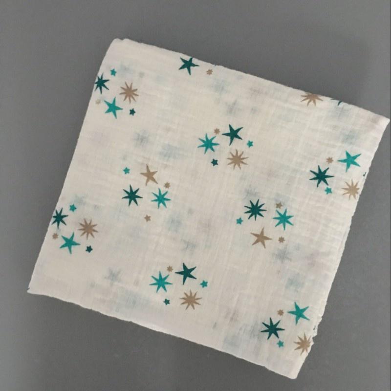 120*120 cm Dubbellagers babygazefilt Inslagna handduksfiltar