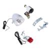 Bike Generator Headlight Tail Light Kit 6W Friction Generator Head Tail Lamp for Road Bike Mountain Bike