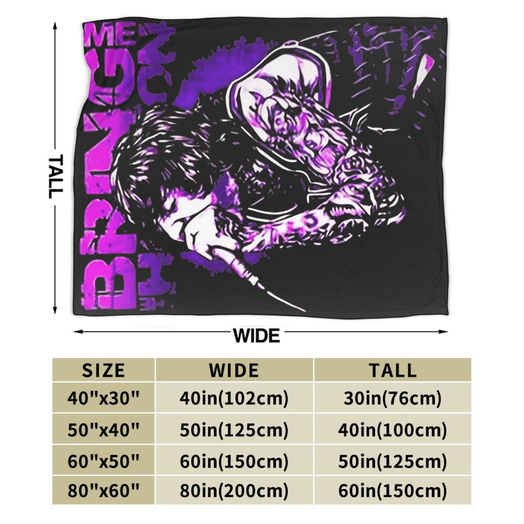 BMTH Bring Me The Horizon Blanket British Rock Band Travel Office Flannel Throw Blanket For Home Decor Warm Bedspread Gift