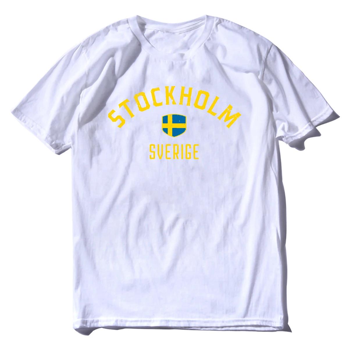 

Cotton Stockholm Sweden Stockholm Sverige T-Shirt MEN WOMEN UNISEX T Shirts Size S-4XL XXXL червоний