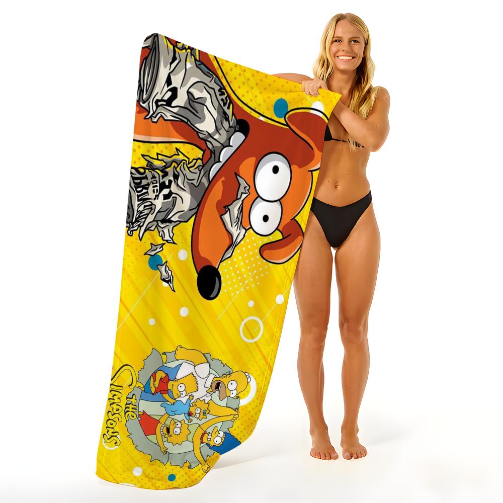 Cartoon T-The S-Simpsons Towel Beach Blanket Towel For Travel Gym Shower Luxury Lightweight Camping Pool hot