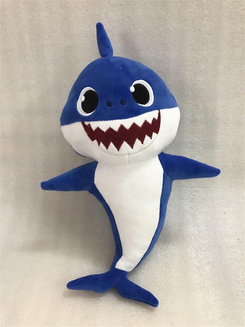 

Light Baby Shark Singing Plush Toys Music Doll English Song Gift For Toy Kids Blue With Music Only