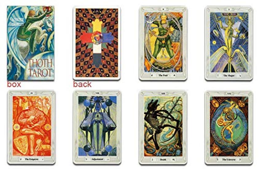 Nichiyu Tote 78 Pockets Tarot Blue Box Aleister Crowley Thoth Tarot Includes a Japanese Booklet by Aleister the Greatest Magician of the 20th Tarot,