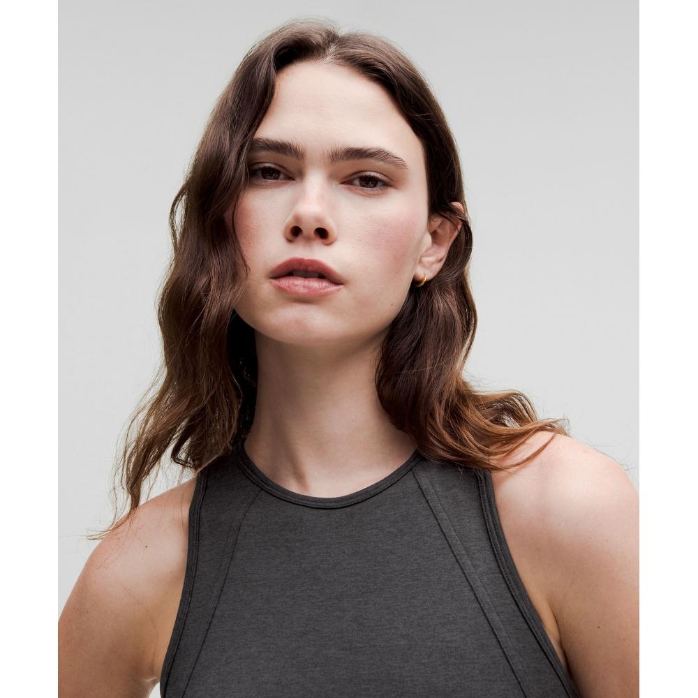 Lululemon Softy Suedey Crewneck Cropped Tank Top Black Black