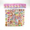 12 listů/balení Samolepky s motivem dortů, zmrzliny, sladkostí a jídla pro dětské hračky Kreslené 3D samolepky pro děti Scrapbooking DIY hračky