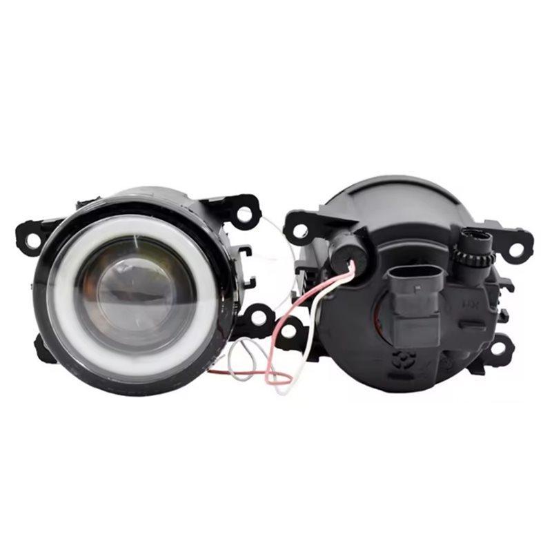 For Jimny 2018- JB43 LED Front Fog Light Angel Eye Daytime Running Light White Lens Car Parts