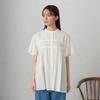 Comme Ca Ism Indian Cotton Pintuck White Blouse, 12-90IK07-205,
