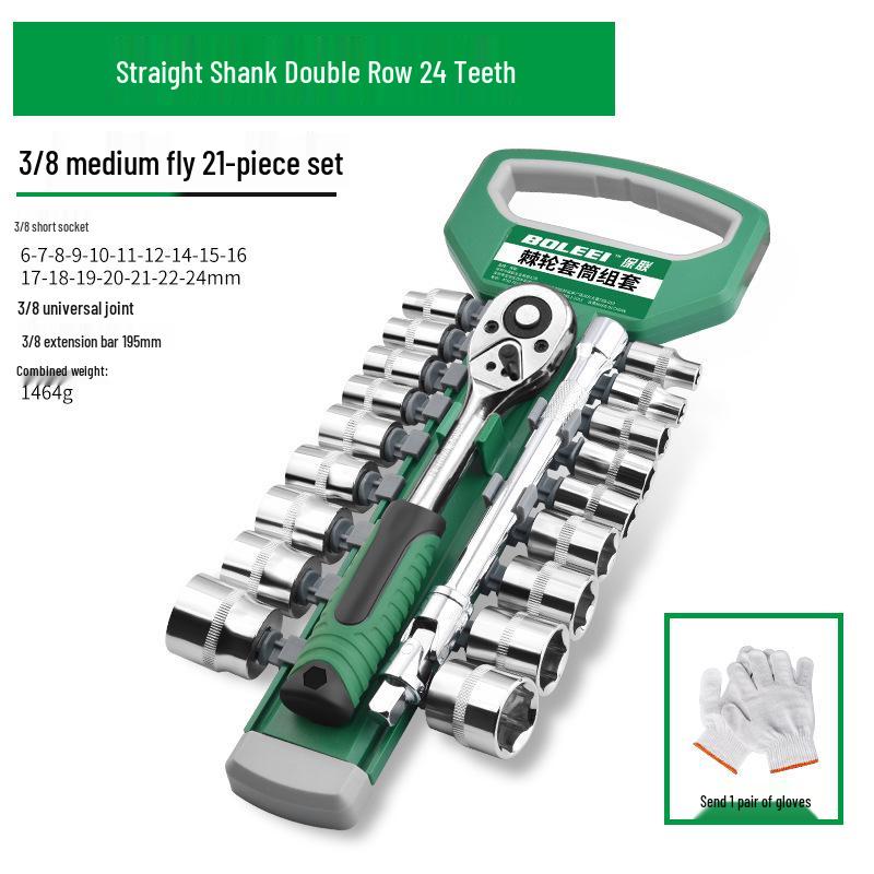 Universelles Sechskant-Ratsche-Steckschlüssel-Set für schnelle Autoreparaturen