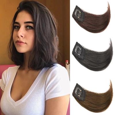 Overhead Invisable Piece Thickened Clips In High Straight Natural Fluffy Fake Hairpieces Hair Pads