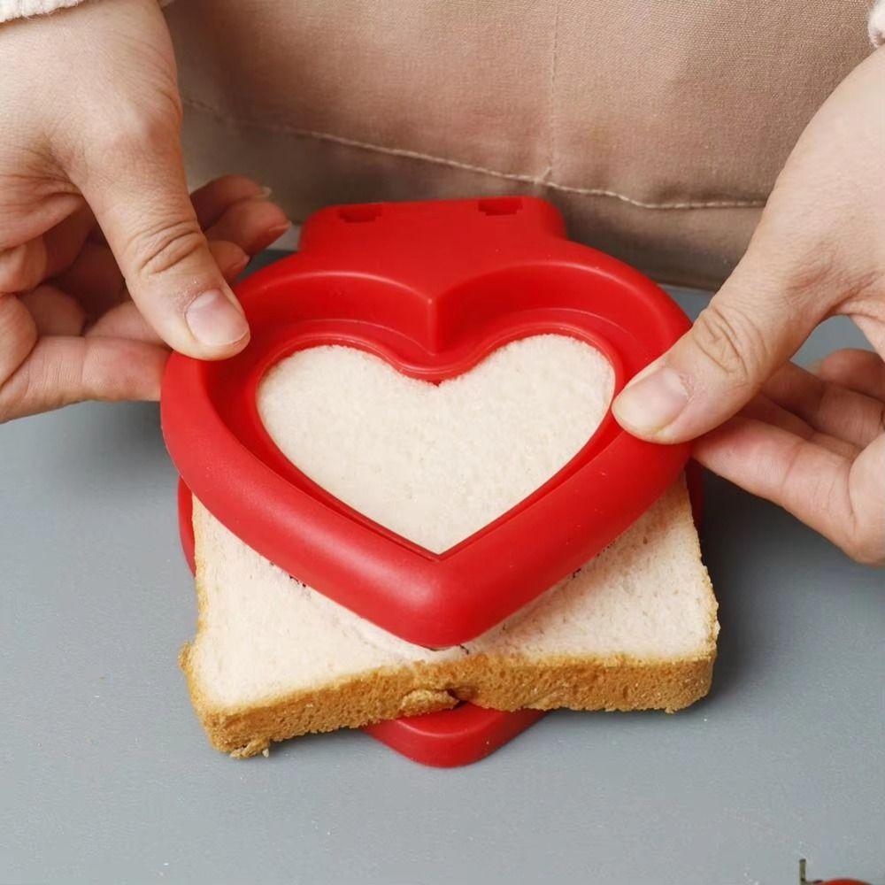 Edelstahl DIY Sandwichausstecher Form Herzförmiger Sandwichmacher für Kinder Mittagessen