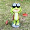 Sonnenschutz Frosch Gartendekoration Skurrile Froschskulptur für Terrasse Solar Frosch Statue Gartenskulptur für Außenbereich