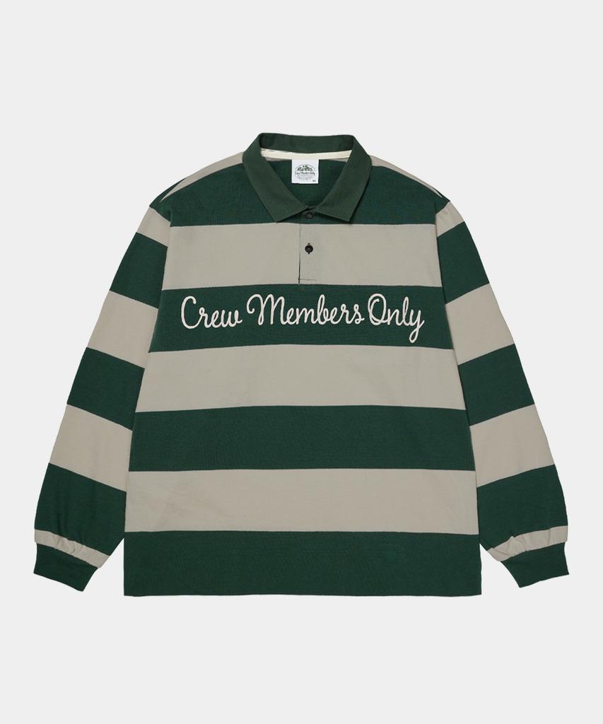 CREW MEMBERS ONLY Heritage Stripe Polo Green