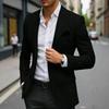 Men's Solid Color Button-Up Office Business Long Sleeve Blazer