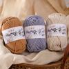 50G/1pc Cloud Thin Ice Strip Wool Ball,Golden Velvet Hand Knitted Doll DIY Soft Thick Scarf Thread Knitted Sweater Hook Slippers