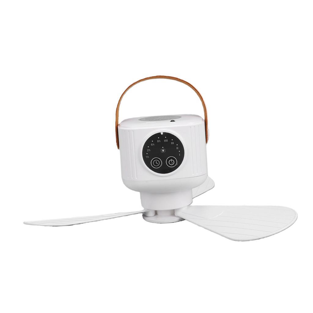 Battery Operated Ceiling Fan with Light Portable Camping RV Tent Fan with Remote for Office Dorm